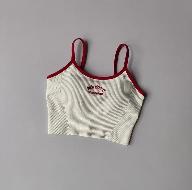 

Women's Color Blocking Small Suspender Sports Bra Fixed Cup Fitness Running Acceleration Dry Training Yoga Outerwear