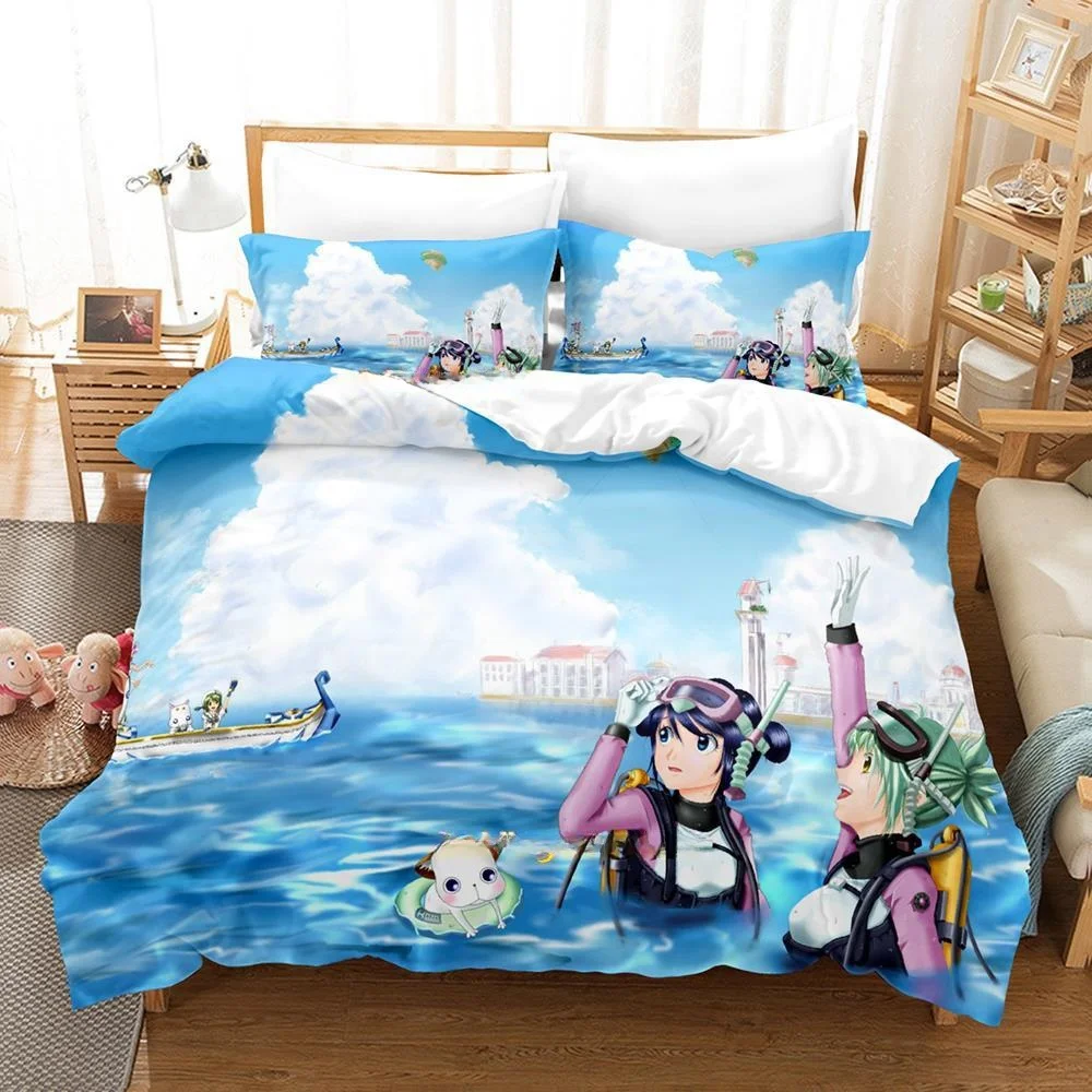

Anime Aria The Animation Bedding Set Duvet Cover Comforter Bed Set Quilt Cover Pillowcase King Queen Twin Size Boys Girls Adult