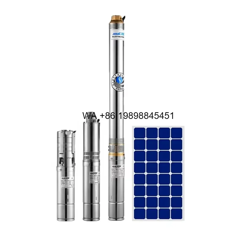Wmwmnu For DC Deep Well Submersible Solar Water Pump IP52 Stainless Steel Max Head 57m