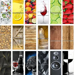 3D Multi-Style Refrigerator Sticker Outdoor PVC Waterproof Self-Adhesive Poster Home Decoration Refrigerator Sticker