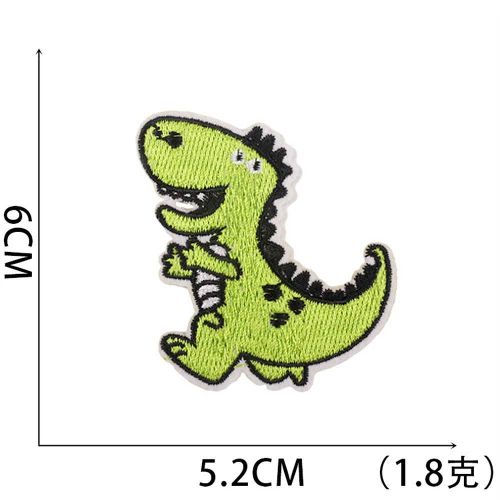 1 pz Patch adesivi dinosauro ferro su toppe per abbigliamento cucito ricamo fusibile Applique distintivo decorazione strisce