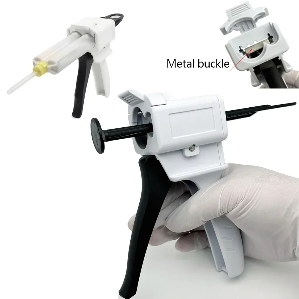 

Dental Impression Mixing Gun Fit for 1:1 Impression Mixing Silicone Rubber Dispenser Gun Dispensing Caulking Laboratory Tools