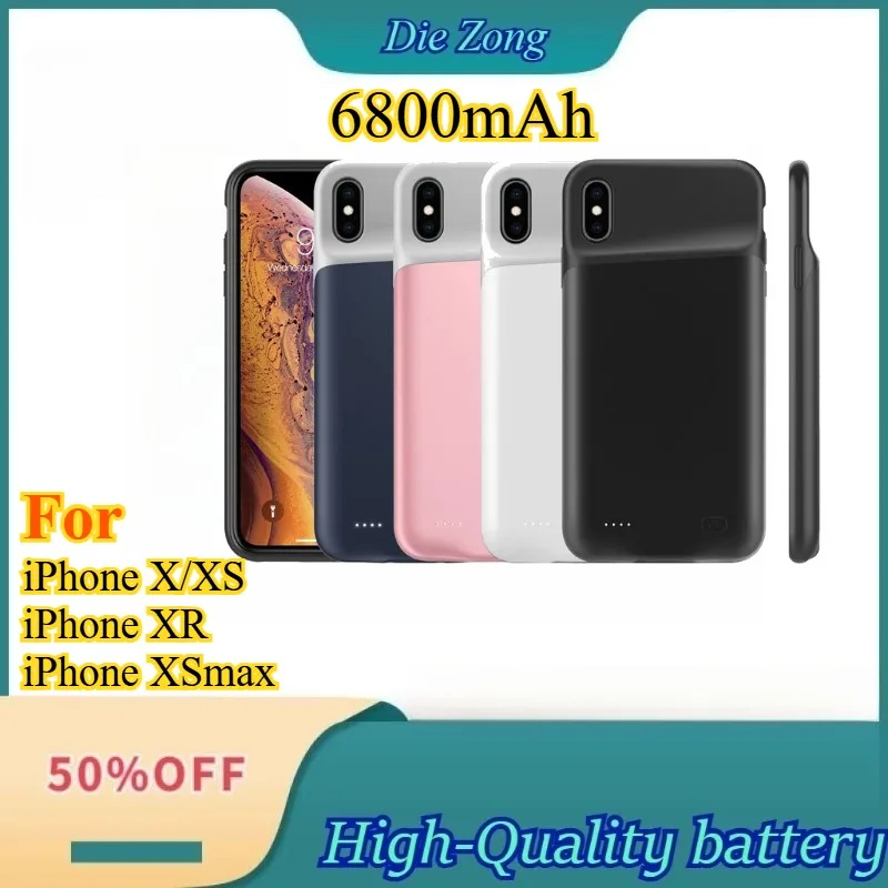 

New Large Capacity 6800mAh Portable Charging Case Soft Shell Phone Protective Cover Compatible with IPhone X/XS/XR/XS Max