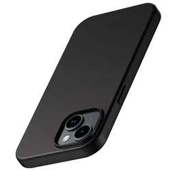 Luxury Matte Silicone Soft Case For iPhone 16 15 14 Plus 13 12 Mini 11 Pro XS Max X XR SE 2 3 7 8 Plus Solid Black Back Cover