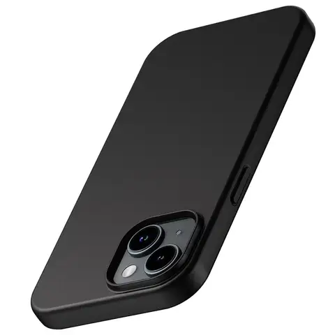 Luxury Matte Silicone Soft Case For iPhone 16 15 14 Plus 13 12 Mini 11 Pro XS Max X XR SE 2 3 7 8 Plus Solid Black Back Cover