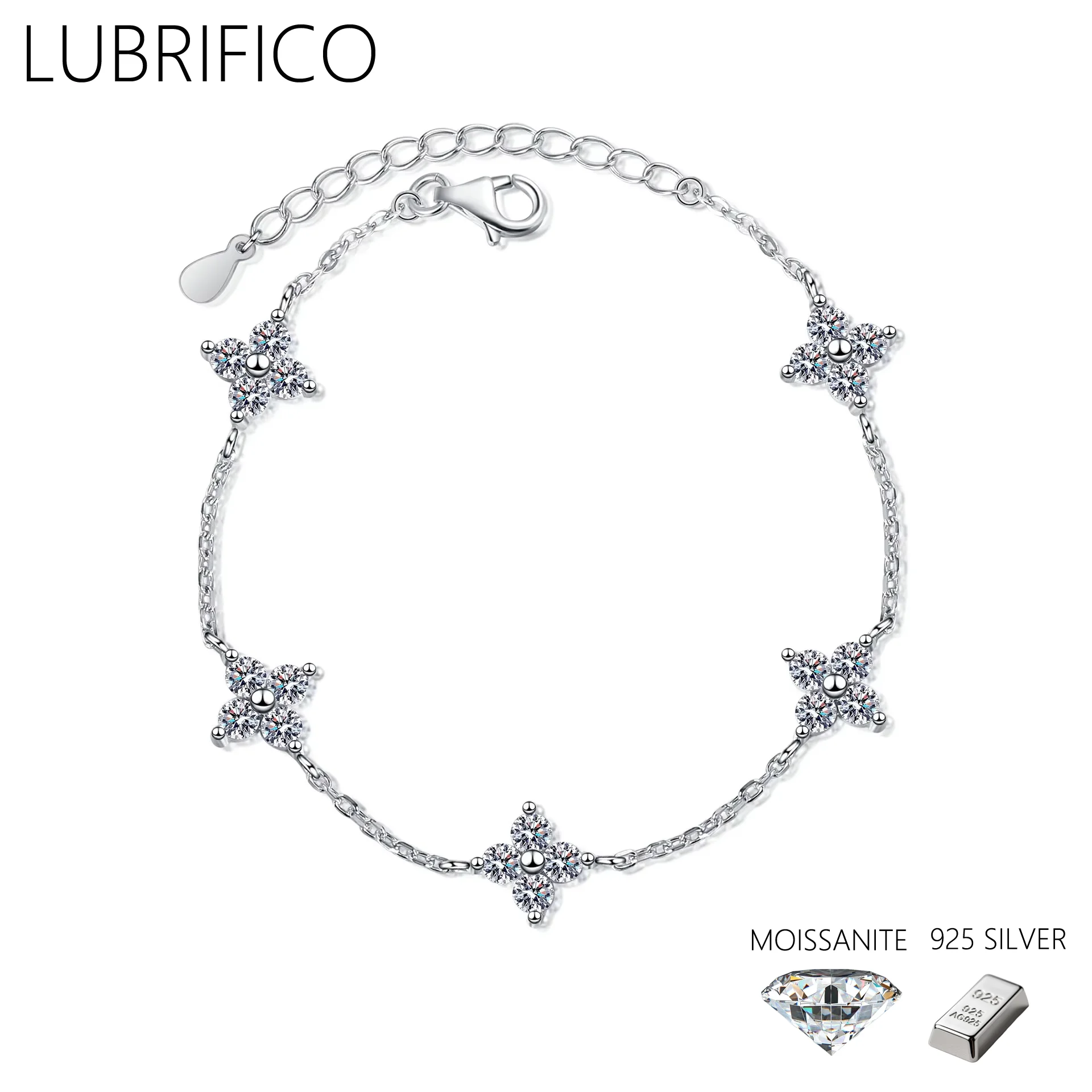 

2,0 карата D цвет муассанит браслеты в форме звезды стерлингового серебра 925 пробы лабораторный бриллиантовый браслет для женщин роскошная свадебная вечеринка