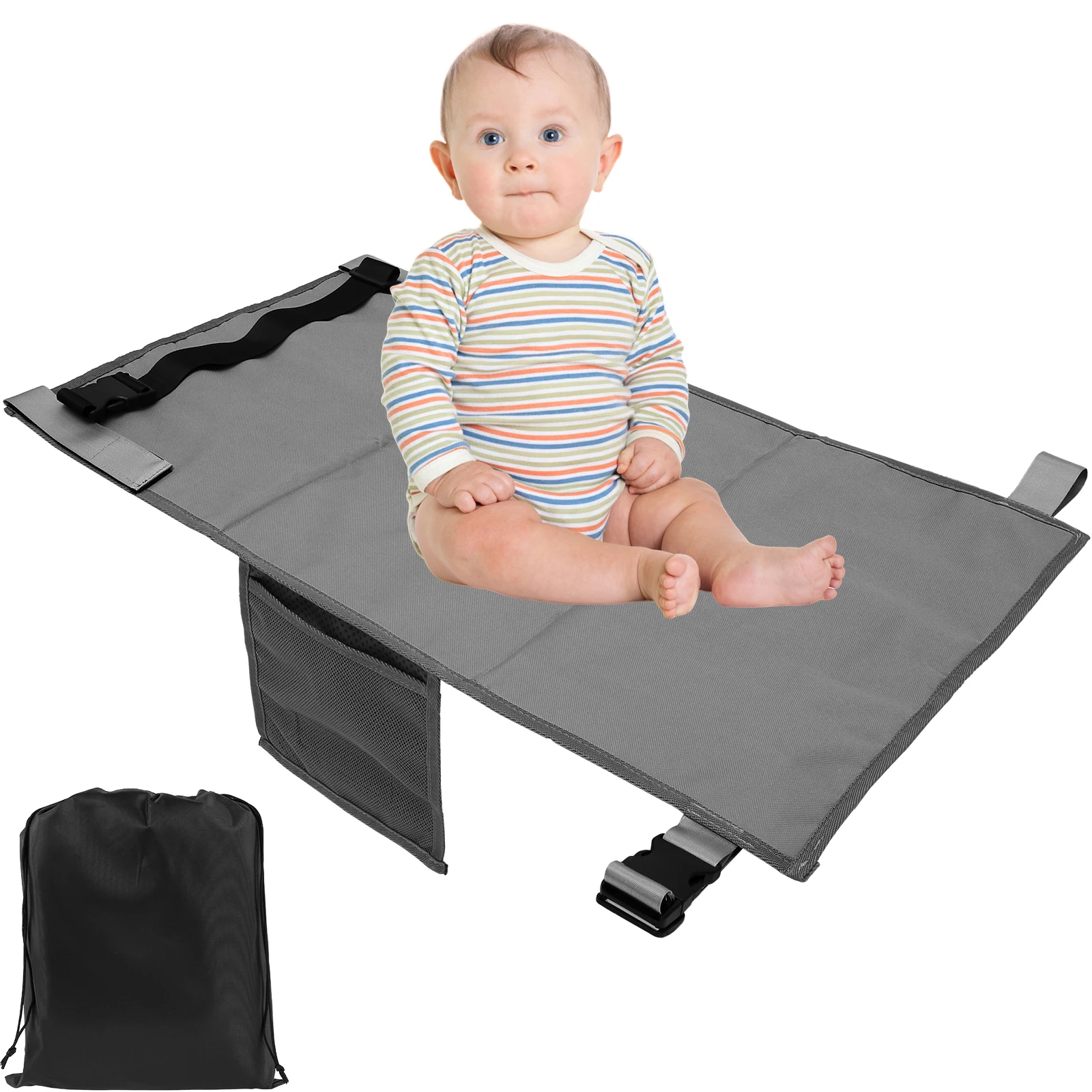 Kids Travel Airplane Bed Portable Children Pedals Beds Foot Leg Rest Hammock Baby Footrest Bed Toddler Airplane Seat Extender