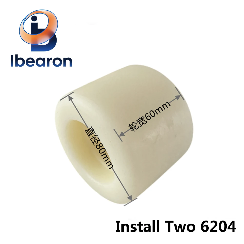 4PCS Nylon Forklift Casters Flat 80mm*60mm, Durable Wear-Resistant Replacement for Industrial Warehouse Forklifts