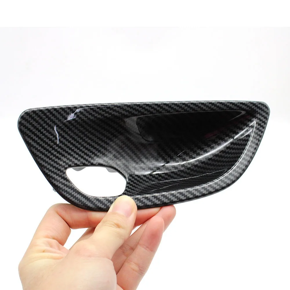 Carbon Fiber Interior Door Panel Opening Handle Bowl Cover Trim Replacement For BMW 5 Series F10 F11 520i 523i 525i 528i 535i