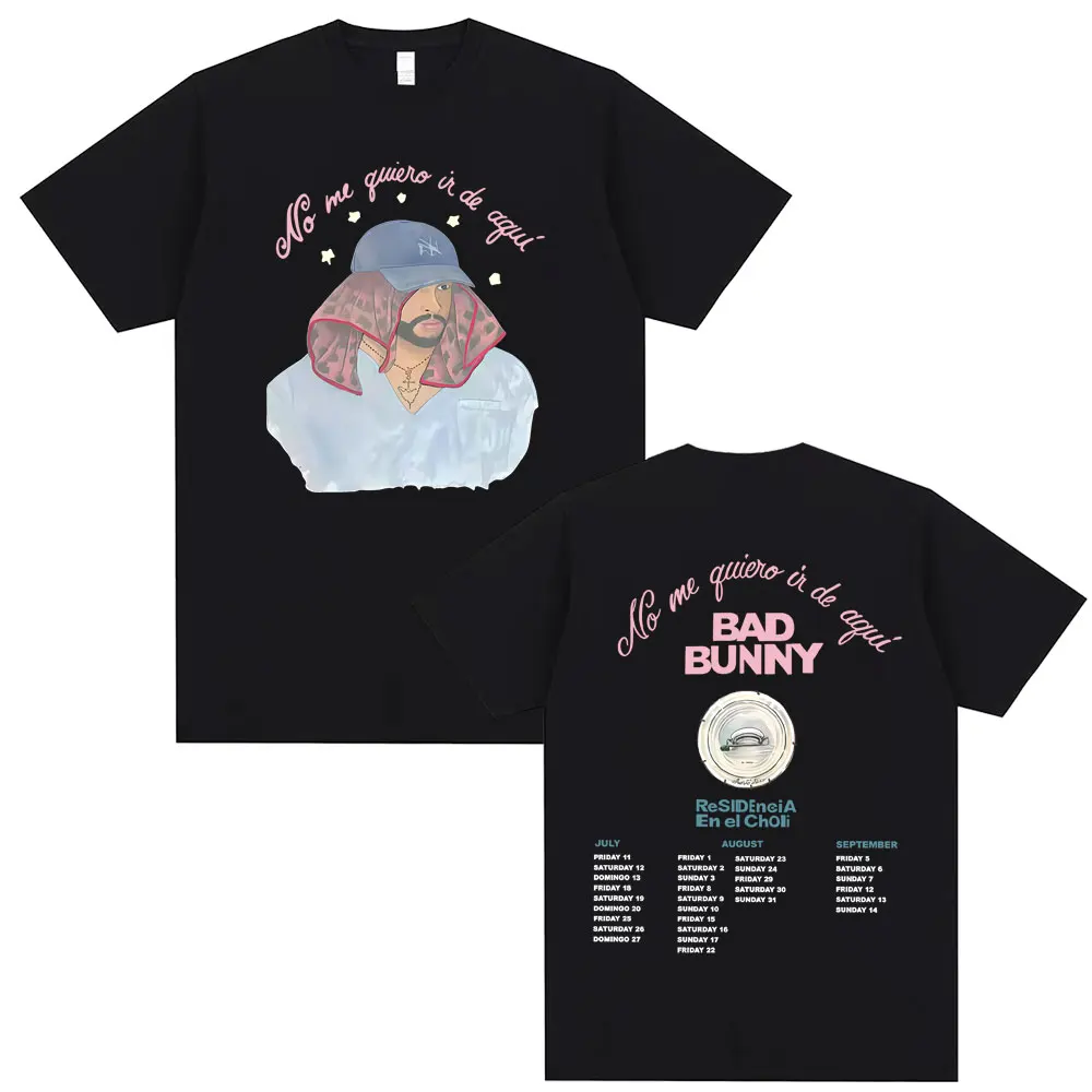 

Rapper Bad Bunny No Me Quiero Ir De Aquí Residency Tour T-shirt Debi Tirar Mas Fotos DTMF T Shirt Men Hip Hop Oversized T-shirts