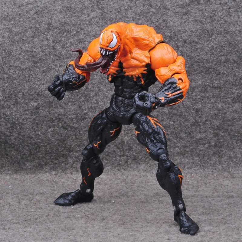 Marvel Comics Spider-Man Movie Villain Orange/Black Venom 1/12 Action Figure PVC Sculpture Series Collectible Model Kids Toys