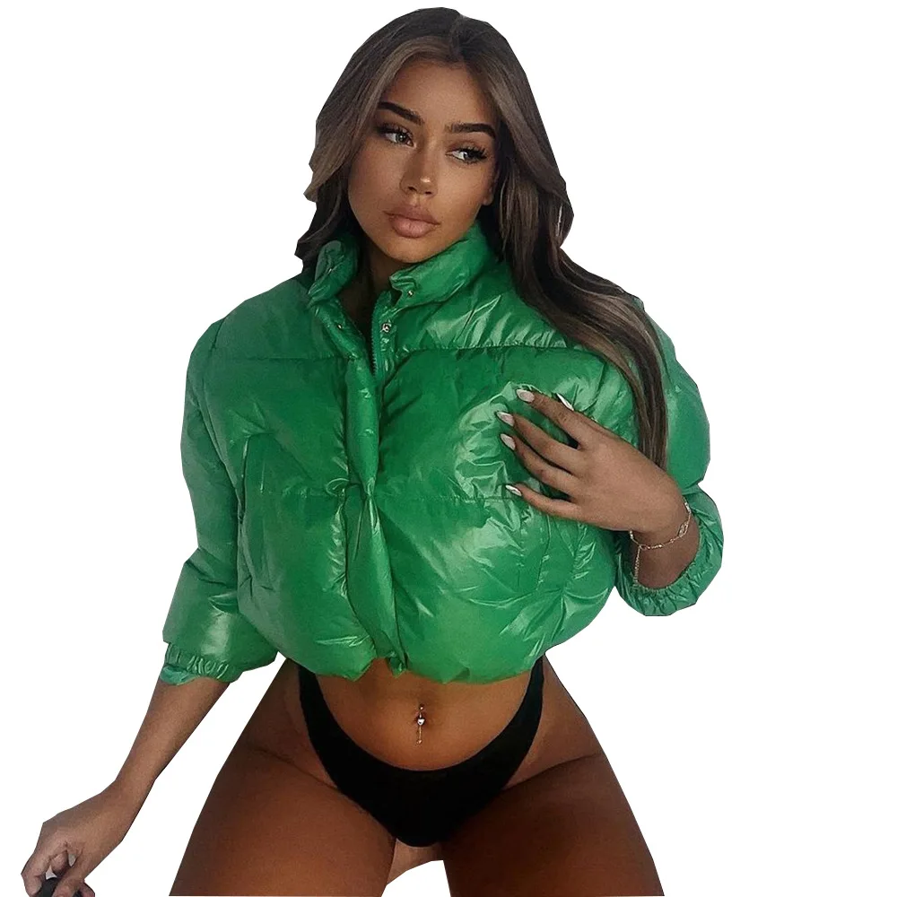 Ins Sle femmes coton Jaet Long Sve col montant Spla preuve vêtements d'extérieur personnalisés chaleur Streetwear fermeture à glissière