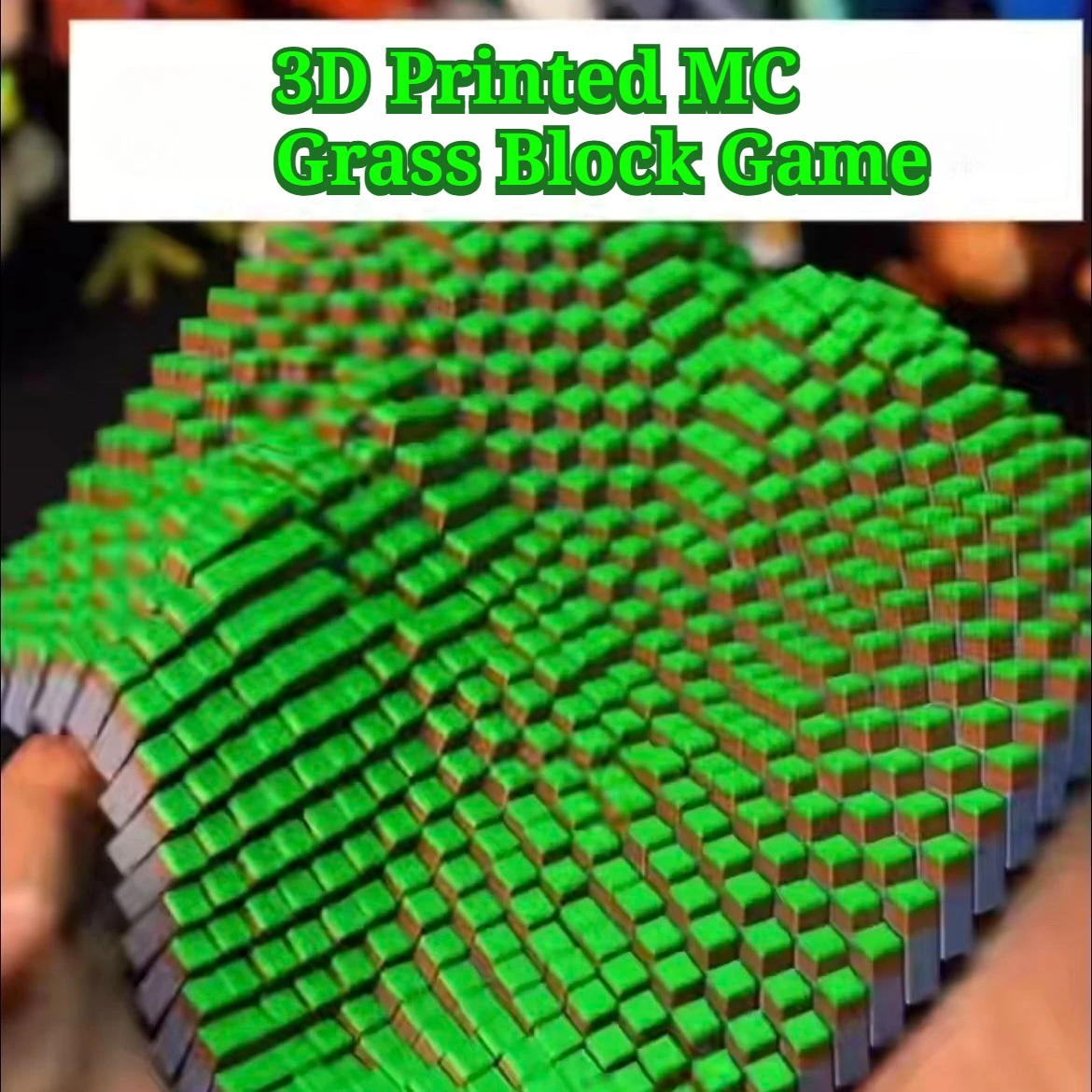 Bloques de Construcción Impresos en 3D de MC Minecraft, Bloques de Césped, Juguetes Populares Hechos a Pedido