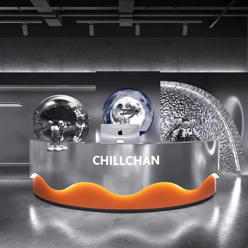 Meja Resepsionis Butik, Meja Resepsionis Klinik, Meja Resepsionis Bisnis Berbentuk Lengkung, Meja Resepsionis Salon Kecantikan Modern, Meja Resepsionis, Perabot