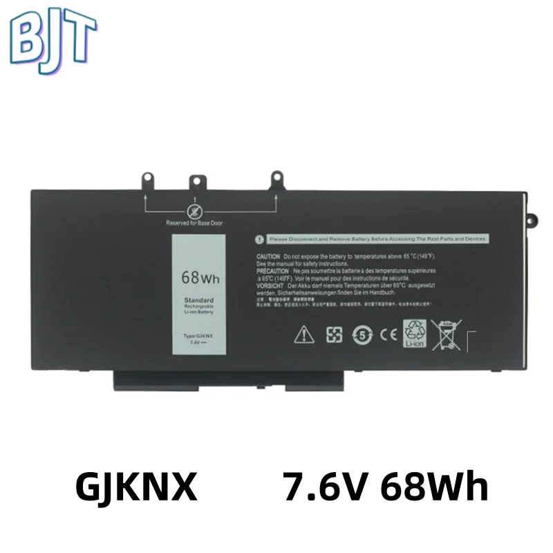 

New 7.6V 68Wh GJKNX Laptop Battery For Dell Latitude E5480 5580 5490 5590 Precision M3520 M3530 Notebook GD1JP 93FTF 451-BBZG