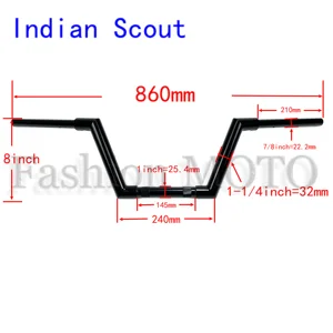 Guidão personalizado para motocicleta, 1-1/4 10 principais vendas indian scout guiador - №4