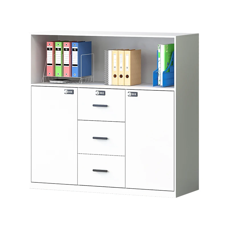

Modern Half Height Lockable Metal Cupboard Company Break Room Pantry Storage Cabinet Home Office Workshop for Printer