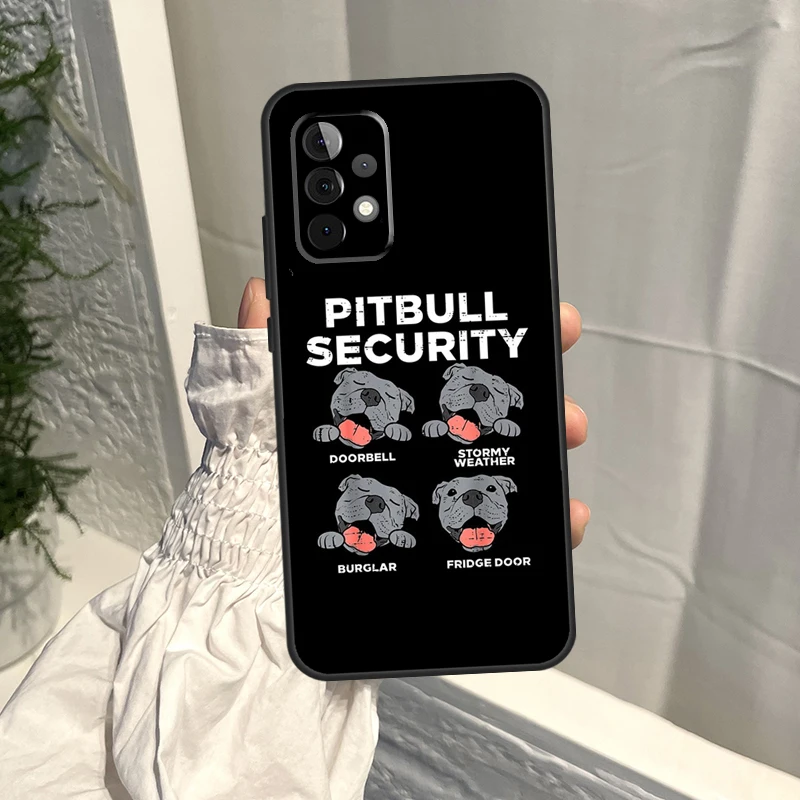 Pitbull Dog Case For Samsung Galaxy A15 A35 A55 A54 A34 A14 A13 A23 A33 A53 A52 A32 A12 A56 A36 A16 A17