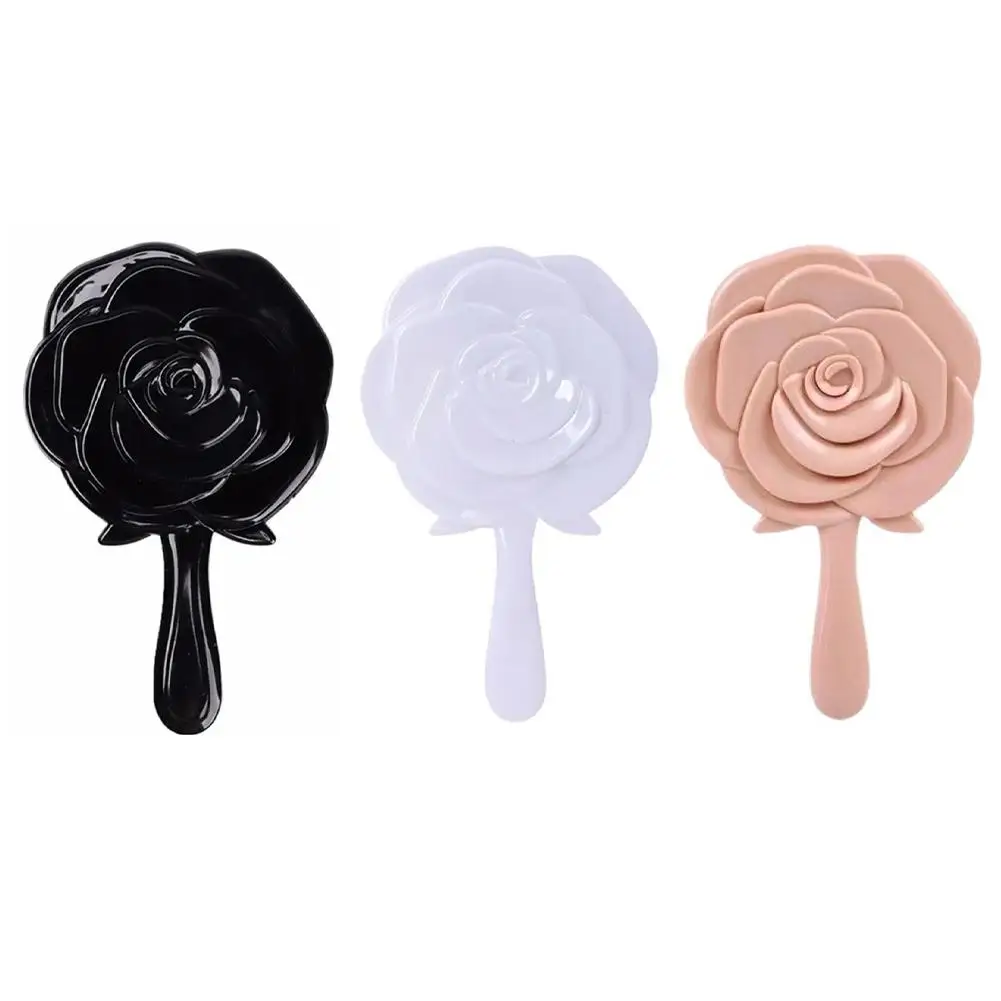 Retro Rose Flower Shape 3D Stereo Cosmetic Makeup Compact Mirror 4 Colors Choose Hand Mirror Compact Mirror Christmas Gifts 1PCS