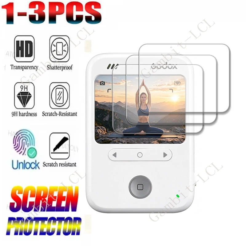 1-3PCS Tempered Glass For  Godox C100  GodoxC100 Mini CCD Transparent Pocket  Screen Protector Flim