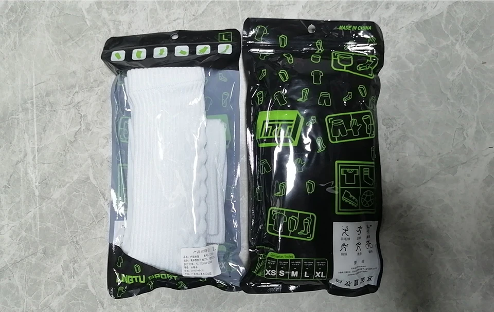 Loogdeel 1 Paar Knieschutz-Sportsocken für Erwachsene, hohe Röhre, atmungsaktiv, Fußball-Beinwärmer, Schienbeinschutz, Fußballsocke, Wadenärmel – Detail 12
