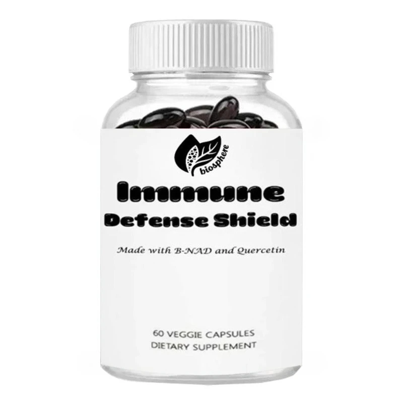 Immune Support Containing Vitamin D, C K2, Quercetin, and Trace Minerals, Digestive Enzyme NAD Supplement, 60 Capsules