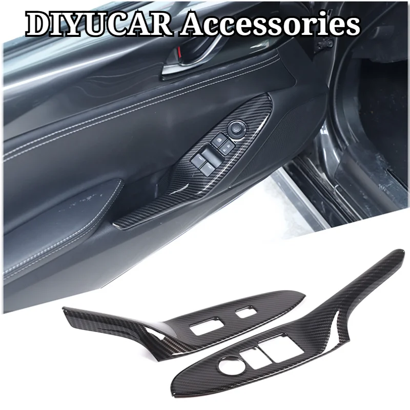 For Mazda MX-5 Miata ND 2016-2026 ABS Carbon Fiber Car Glass Lift Button Frame Cover Trim Interior Car Accessories