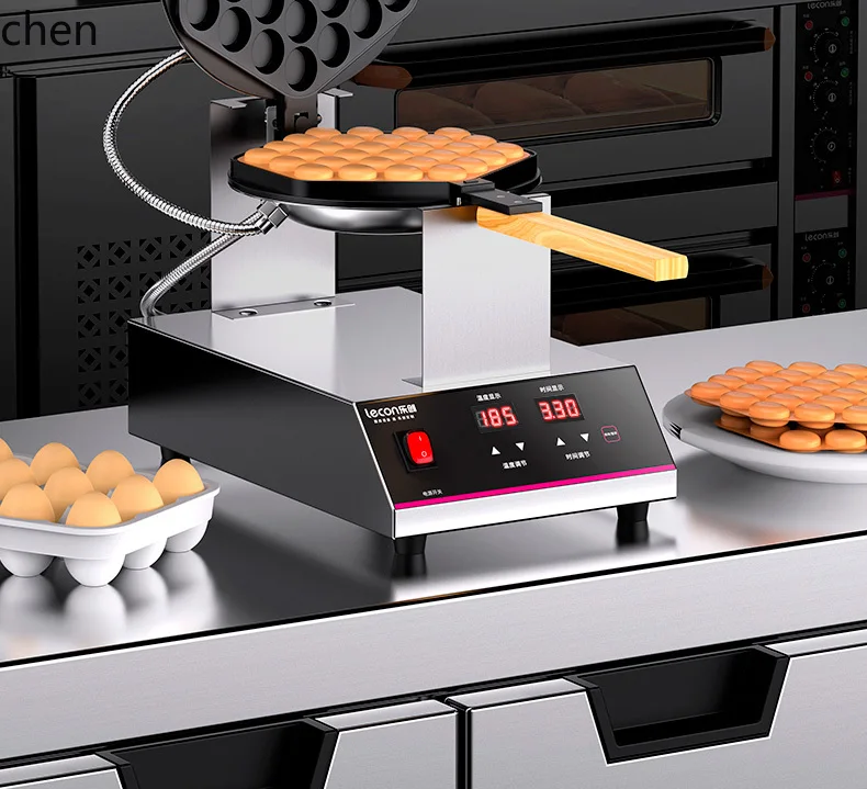 HTT egg machine electric heating small non-stick pan waffle stove machine stall snack equipment