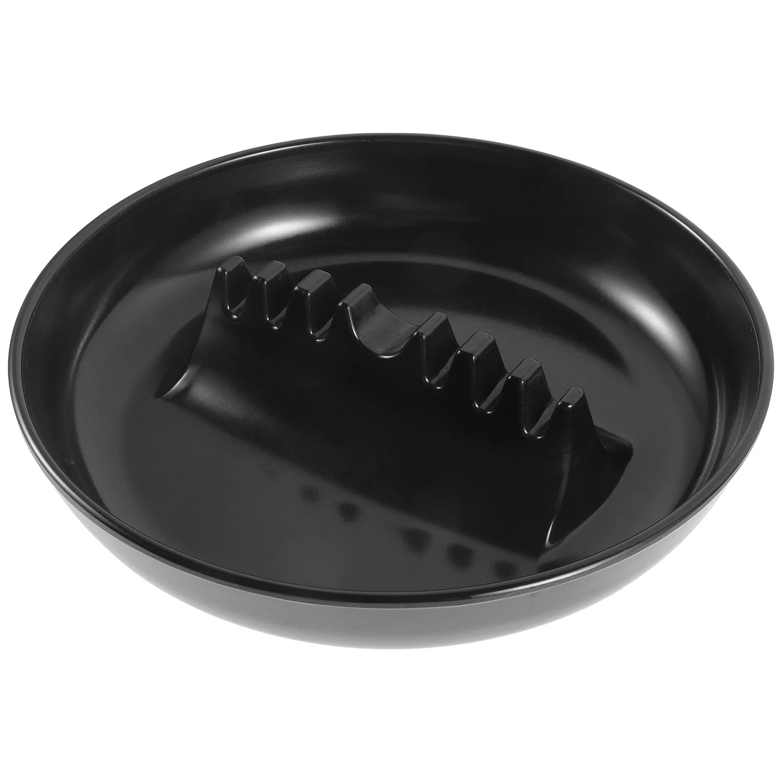 

Ashtray Black Seven-slot Cigarette Multi-purpose Round Plastic Melamine Rack Holder Creative Travel for outside