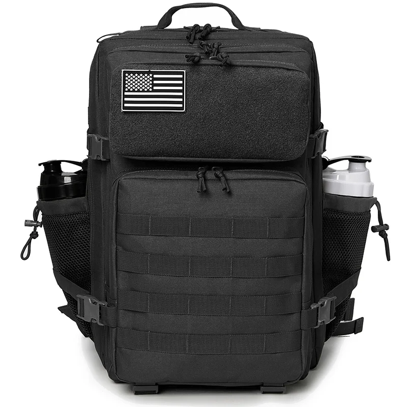 45L Tactische Rugzak Survival Tas Jacht MOLLE Rugzak GYM Voor Mannen EDC Outdoor Wandelen Rugzak Heks Fles Houder