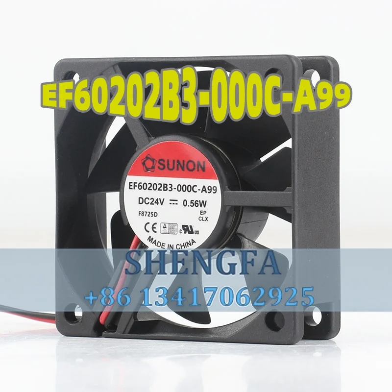 Sunon 5V 12V 48V AC EC 6020 60X60X20MM two-wire maglev frequency converter Mute EF60202B3-000C-A99 cooling fan DC 24V 0.56W