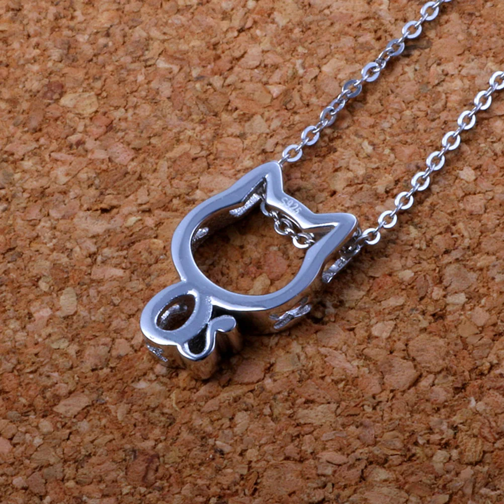 

Copper Cat Pendant for Necklace Making DIY Choker Jewelry Vintage Hollow Stylish Delicate Creative Kitten Accessories