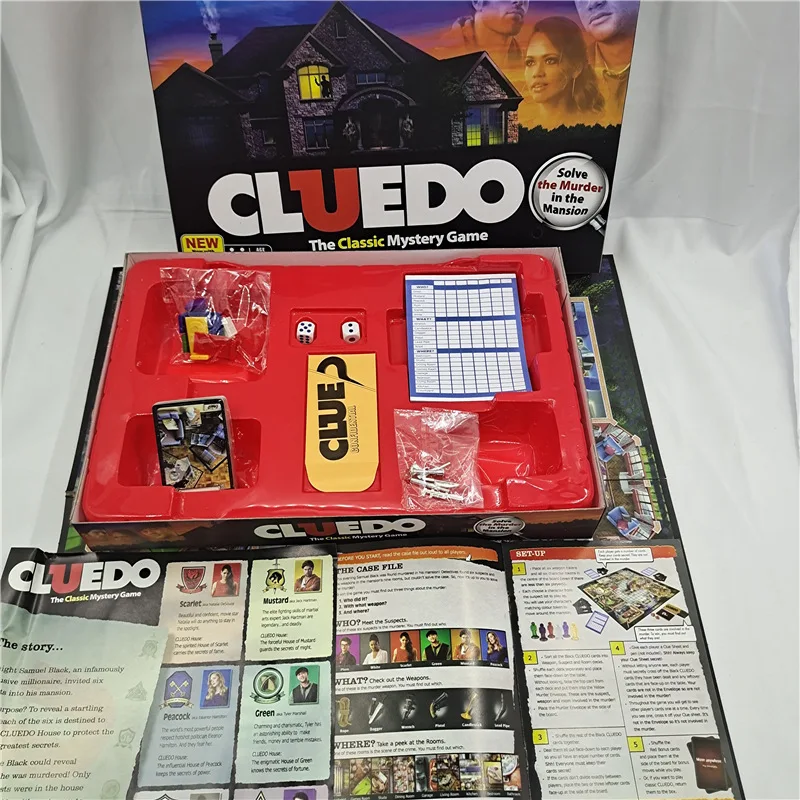 Cluedo Suspect Clue Discover the Secrets Board Desk Game Suspect table top Game UK English Version