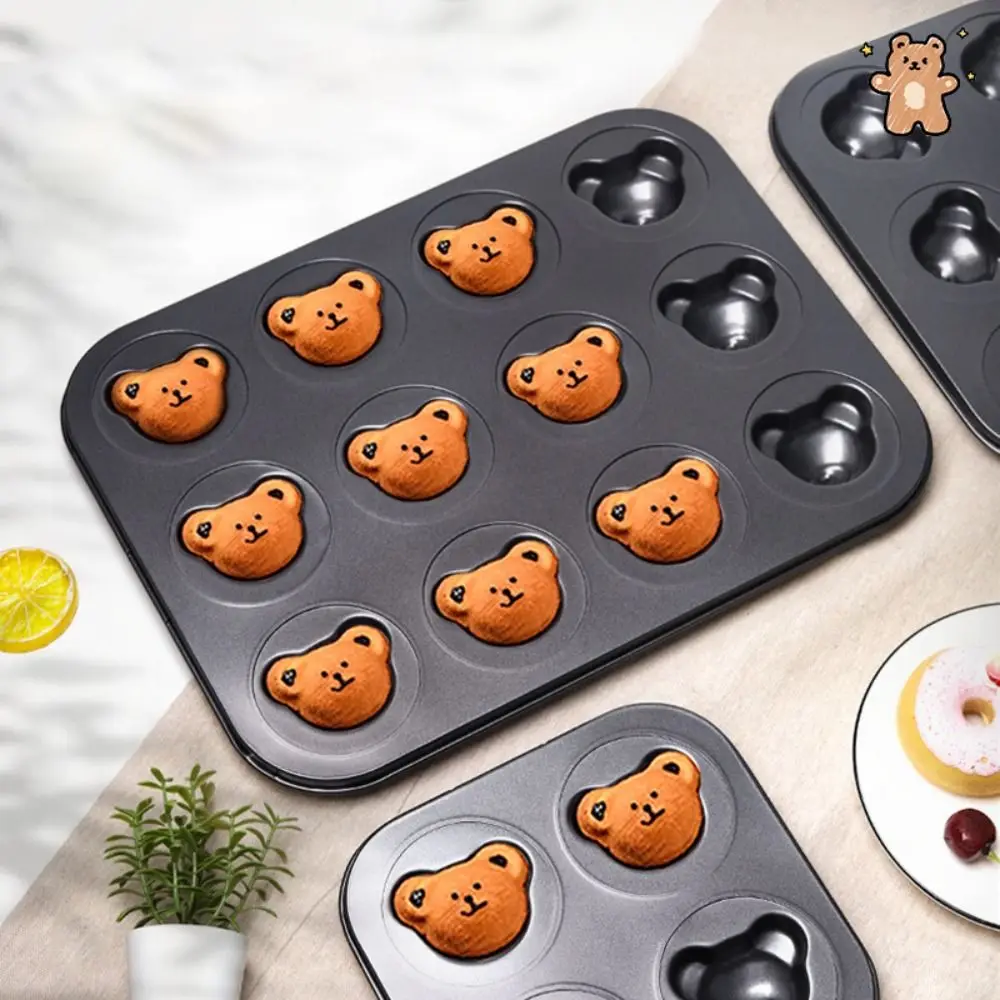 High-quality 6/9/12 Cavity Cake Mold Non-stick Coating Carbon Steel Muffin Pans DIY Reusable Baking Tray Afternoon Tea