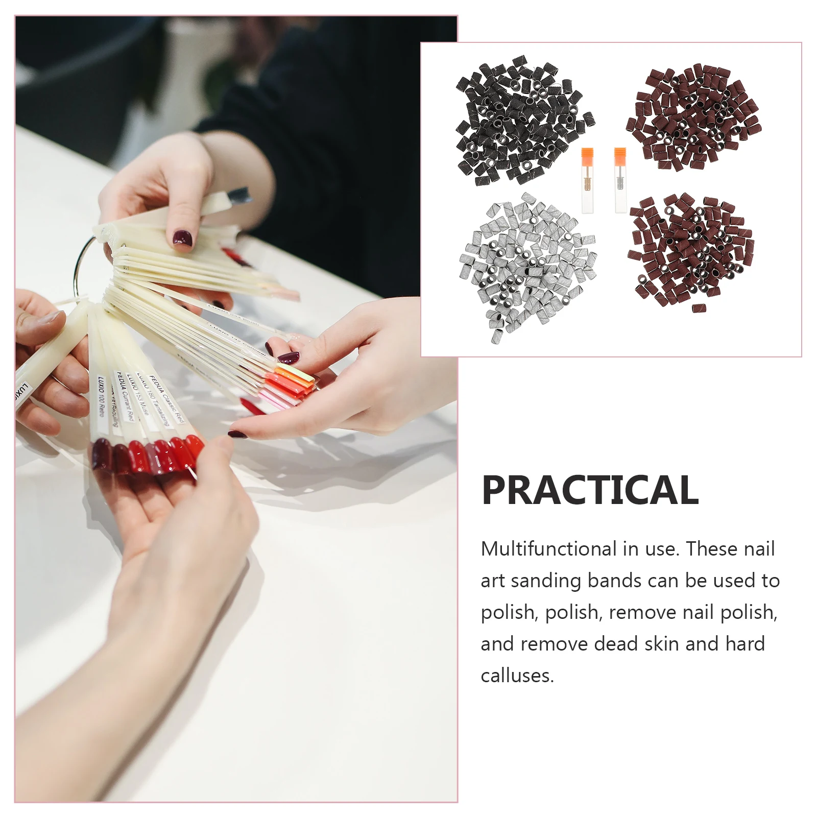 

Nail Art Sanding Bands Drilling Heads Practical Resin Cloth Hard Alloy Polishing Tools Callus Remover Manicure Accessories