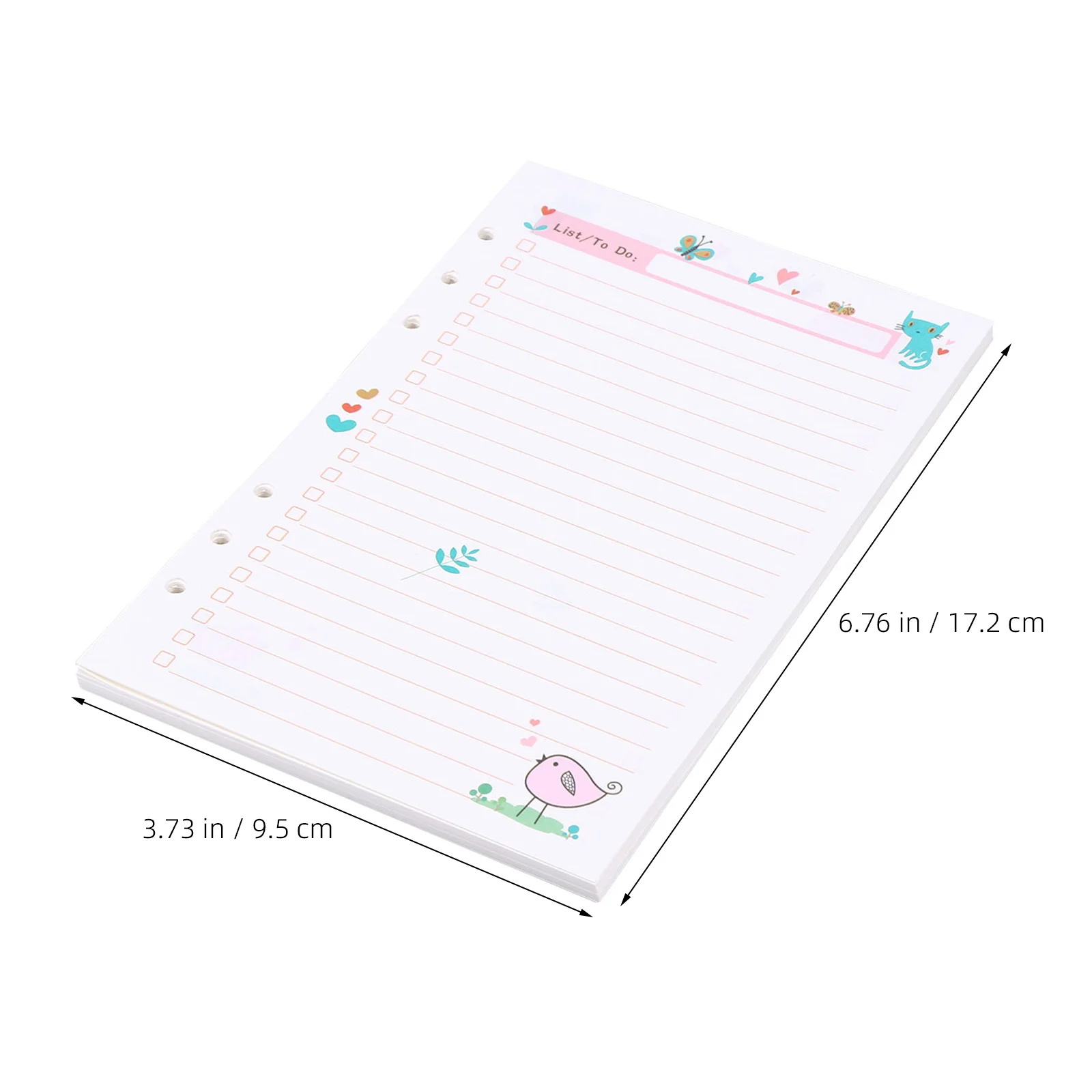 2 pezzi di ricariche di carta per notebook conto a mano colorato A5 6 fori fogli a fogli mobili per agenda a spirale blocco note quotidiano da viaggio per ufficio