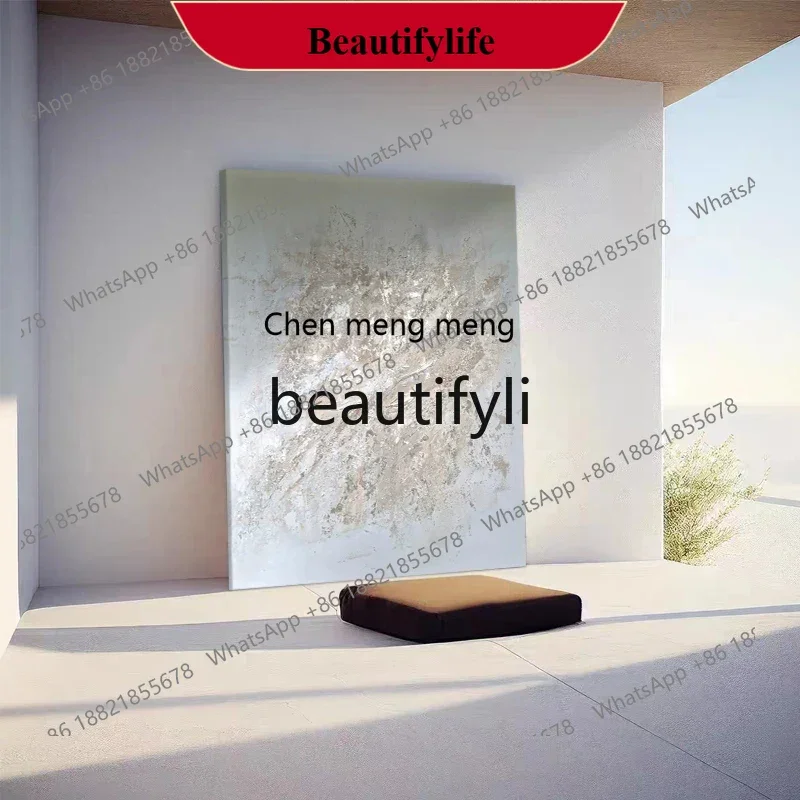 

D178 Hand-painted oil painting wabi-sabi wind decorative painting living room entrance abstract texture hanging painting