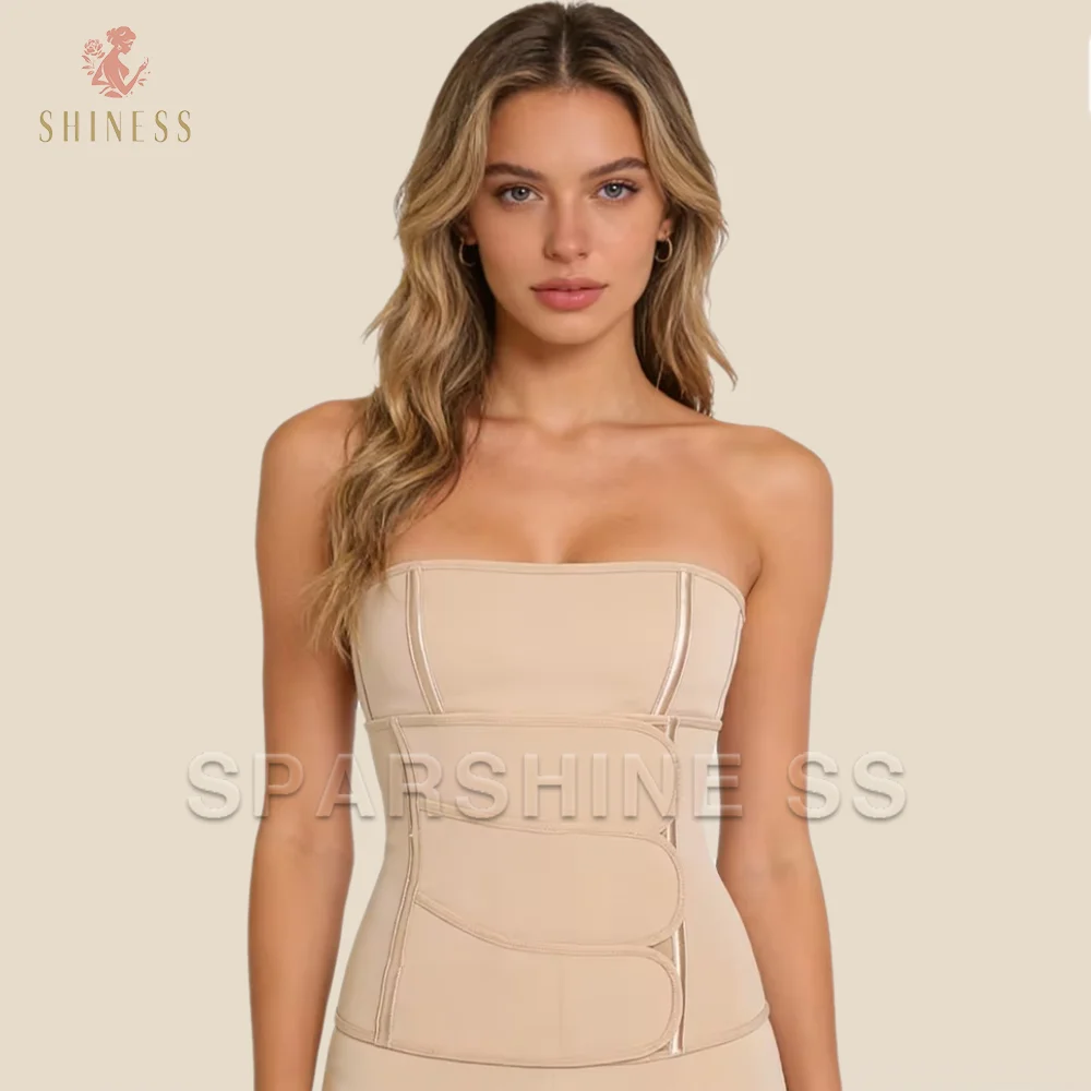 

Women 3 Belt Waist Trainer Tummy Control Postpartum Recovery Belly Wrap Body Shaper Adjustable Compression Waist Cincher