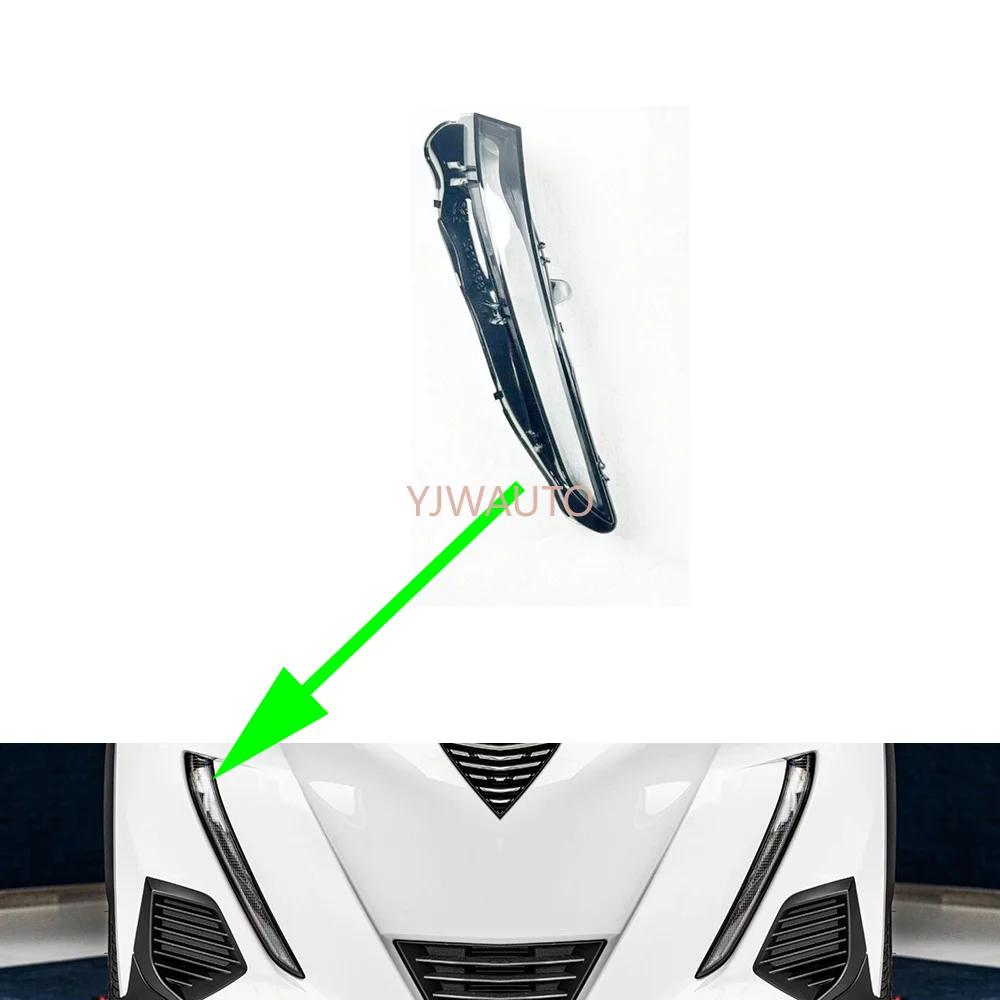 

For Peugeot 2008 2020 2021 2022 Daytime Running Light Lens Car Front DRL Transparent Lamp Cover Auto Shell