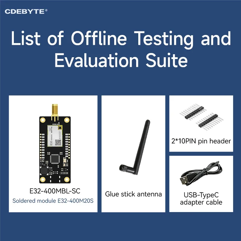 433/868/915MHz Lora RF Transceiver OLED Display Offline Test Development Kit CDEBYTE E32-SC 20/30dbm Long Distance with Antenna