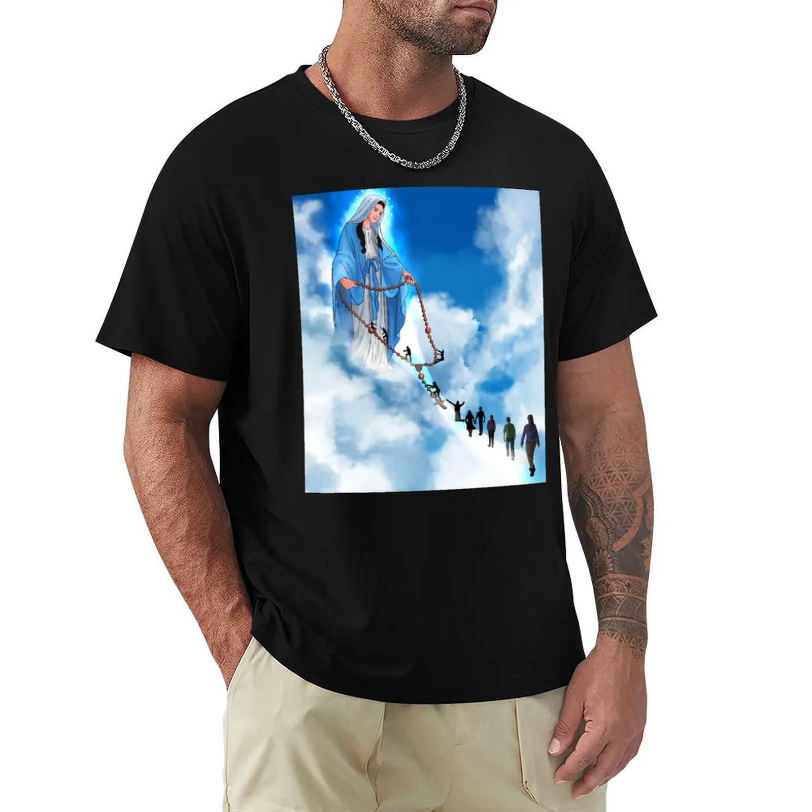 Virgin Mary Catholic Church Santa Inmaculada Maria Virgen Catolica T-Shirt Festive Simple T-Shirt