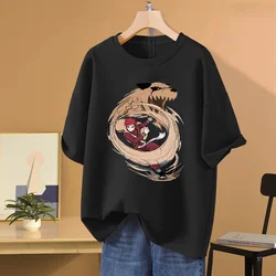 Anime Naruto T-shirt Gaara Printed Men's and Women's T-shirt Leisure Sports Street Student Couple T-shirt