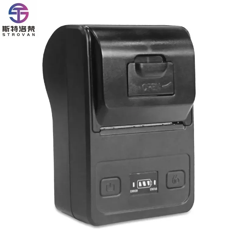 Printer with Feeder 58mm Portable Series Receipt Paper Roll Mini Thermal Printer for Clothes