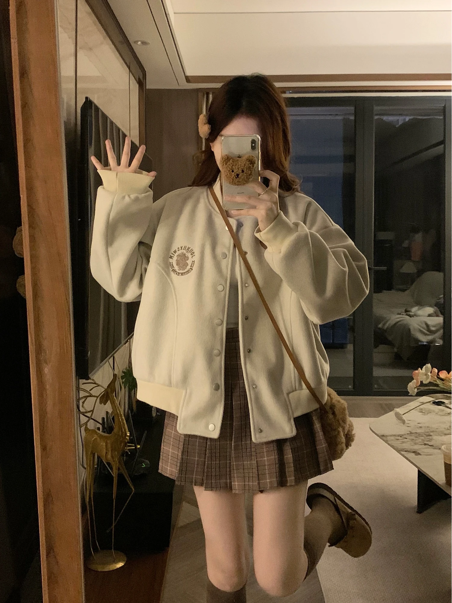 

Женские бейсбольные куртки королевского синего цвета, осенние, простые, в стиле Харадзюку, с декоративными пуговицами, клапанами, эластичные, с узором «рыбья кость», с перьями, регулируемые, в стиле OL