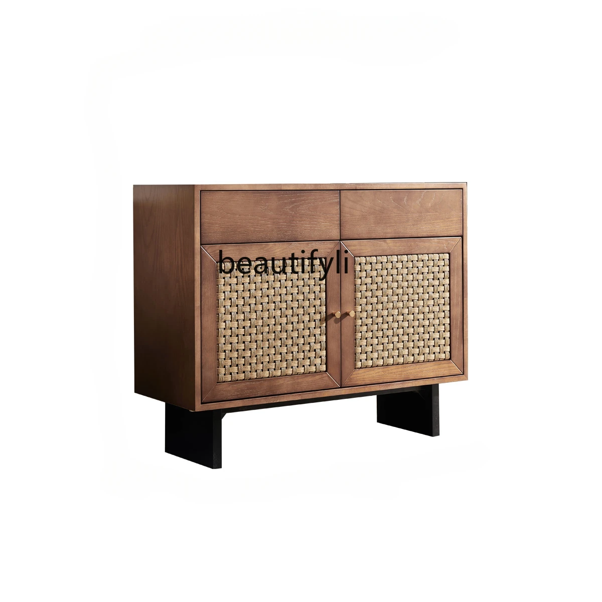 

Скандинавский буфет из массива дерева, простой современный шкафчик для чая в гостиной, ротанговый шкаф для прихожей и телевизора