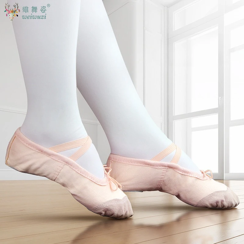 Girls Ballet Shoes Soft Sole Ballet Dance Slippers Children Kids Practise Ballerina Shoes Woman Dance Traning Shoes Yoga Shoes