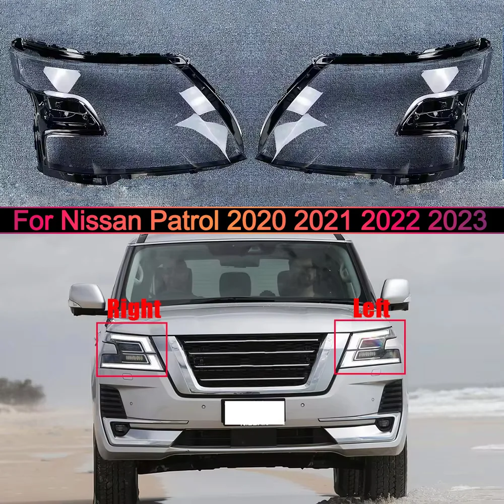

For Nissan Patrol 2020 2021 2022 2023 Transparent Headlight Cover Lampshade Headlamp Lamp Shell Plexiglass Replace Original Lens