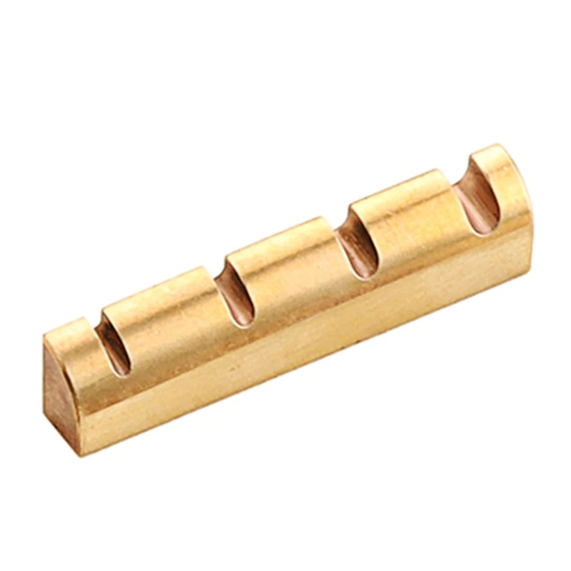 Electric Guitar Bass Pre-Slotted Nut 4-String Bass Guitar Top Nut Saddle Pre-Slotted Replacement Easy to Install