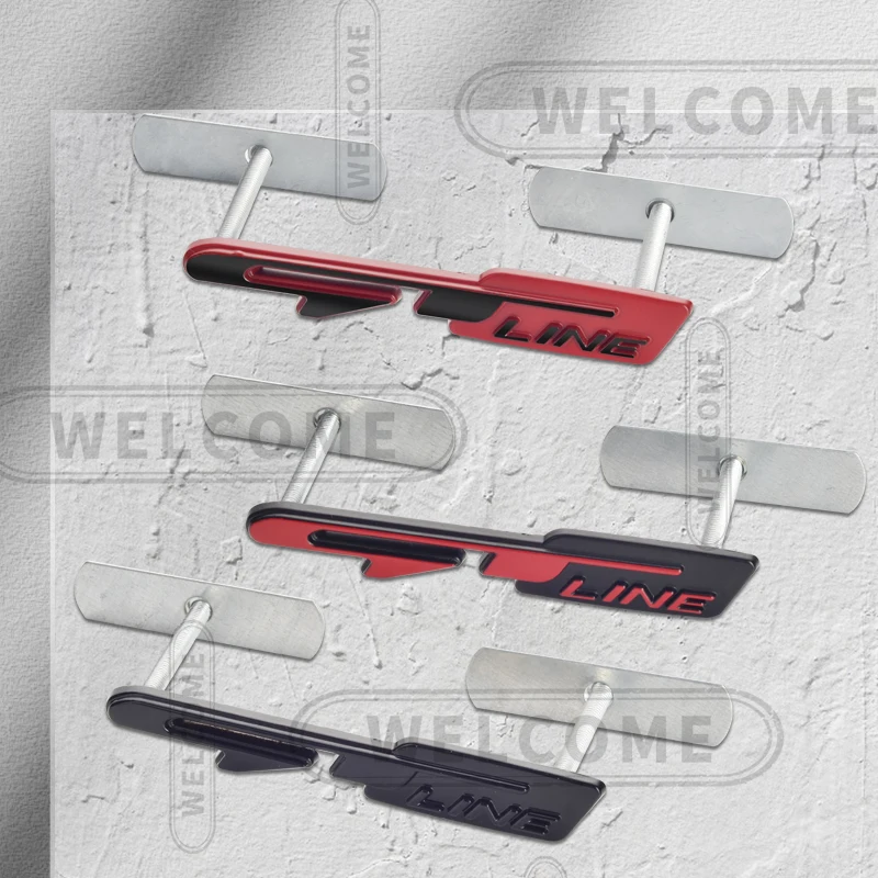 3D Metal GT Line Logo Car Letter Emblem Grille Badge Sticker Trunk Decals For Kia Sportage Sorento K3 K5 K9 Styling Accessories view 3