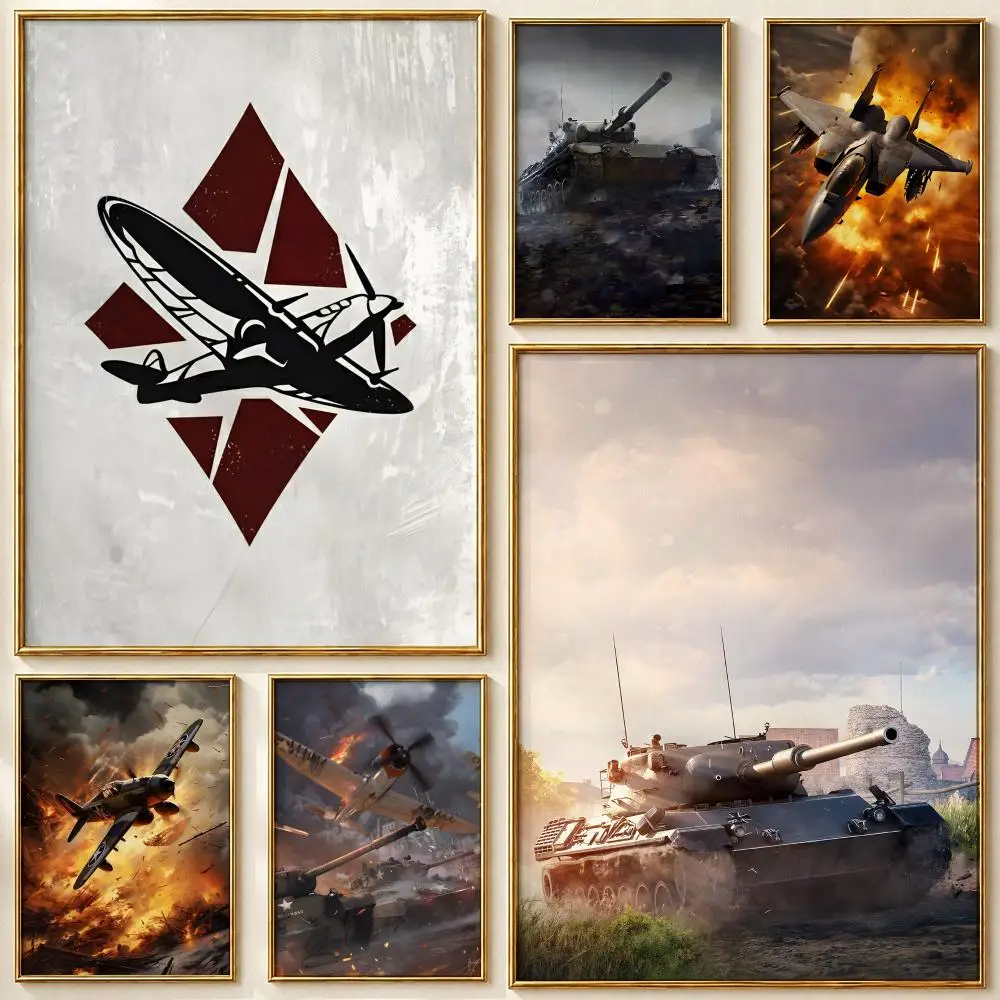 Video Game War Thunder Poster HD art sticky wall waterproof home living room bedroom bar aesthetic decoration